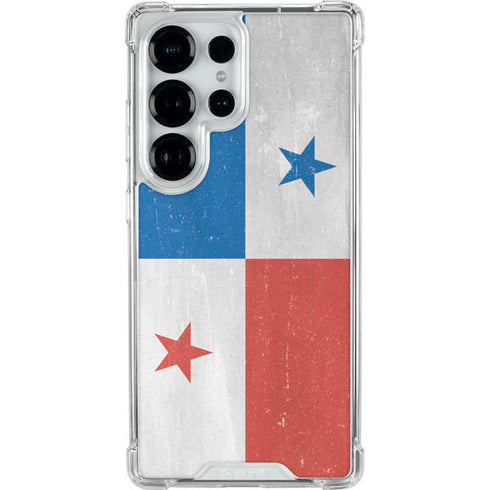 Panama Flag Distressed Galaxy S25 Ultra Clear Case